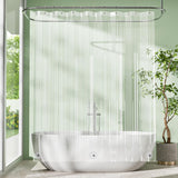 AmazerBath Medium Weight PEVA Shower Curtain Liner, 5G Waterproof & Weighted in Clear, main product image.