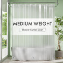 AmazerBath Medium Weight PEVA Shower Curtain Liner, 5G Waterproof & Weighted in Frosted, main product image.