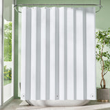 AmazerBath Medium Weight PEVA Shower Curtain Liner, 5G Waterproof & Weighted in White, main product image.