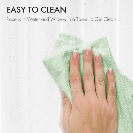 AmazerBath 2-Pack Lightweight PEVA Shower Curtain Liners, 3G Waterproof in Frosted, 72"W x 72"L, product detail and key features.