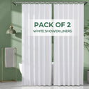 2-Pack Lightweight PEVA Shower Curtain Liners in white, 72"W x 96"L shown as the main product view.