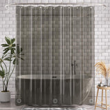AmazerBath Lightweight PEVA Shower Curtain Liner, 3G Waterproof & Weighted in Black, main product image.