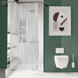 AmazerBath Lightweight PEVA Shower Curtain Liner, 3G Waterproof & Weighted in Clear, main product image.
