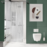 AmazerBath Lightweight PEVA Shower Curtain Liner, 3G Waterproof & Weighted in Clear, main product image.