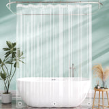 AmazerBath Lightweight PEVA Shower Curtain Liner, 3G Waterproof & Weighted in Clear, main product image.