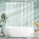 AmazerBath Lightweight PEVA Shower Curtain Liner, 3G Waterproof & Weighted in Clear, main product image.