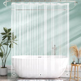 AmazerBath Lightweight PEVA Shower Curtain Liner, 3G Waterproof & Weighted in Clear, main product image.