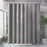 AmazerBath Lightweight PEVA Shower Curtain Liner, 3G Waterproof & Weighted in Grey, main product image.