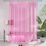 AmazerBath Lightweight PEVA Shower Curtain Liner, 3G Waterproof & Weighted in Pink, main product image.