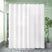 AmazerBath Lightweight PEVA Shower Curtain Liner, 3G Waterproof & Weighted in White, main product image.