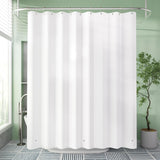 AmazerBath Lightweight PEVA Shower Curtain Liner, 3G Waterproof & Weighted in White, main product image.