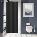 AmazerBath Heavy Duty PEVA Shower Curtain Liner, 8G Waterproof & Weighted in Black, main product image.