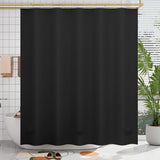 AmazerBath Heavy Duty PEVA Shower Curtain Liner, 8G Waterproof & Weighted in Black, main product image.