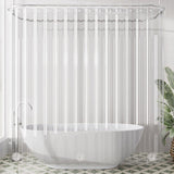 AmazerBath Heavy Duty PEVA Shower Curtain Liner, 8G Waterproof & Weighted in Clear, main product image.