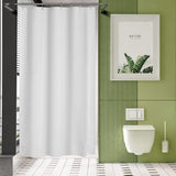 AmazerBath Heavy Duty PEVA Shower Curtain Liner, 8G Waterproof & Weighted in White, main product image.