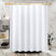 AmazerBath Heavy Duty PEVA Shower Curtain Liner, 8G Waterproof & Weighted in White, main product image.