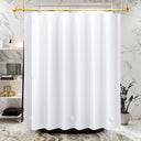 AmazerBath Heavy Duty PEVA Shower Curtain Liner, 8G Waterproof & Weighted in White, main product image.
