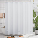 AmazerBath Heavy Duty PEVA Shower Curtain Liner, 8G Waterproof & Weighted in White, main product image.