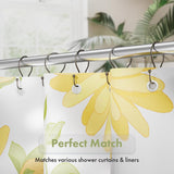 AmazerBath Anti-Drop Double Shower Curtain Hooks, Set of 12 in Black, Bead End, product detail and key features.