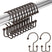 AmazerBath Bronze Ball End double shower curtain hooks displayed on a rod with two individual hooks on a white background.