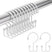 AmazerBath White Ball End double shower curtain hooks displayed on a rod with two individual hooks on a white background.