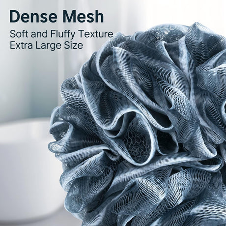 Dense, soft mesh on the Bath Sponge Shower Loofahs, Set of 3 creating a rich lather.