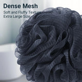 AmazerBath Bath Sponge Shower Loofahs, Set of 3 in Pink, detail image showing product design and key features.