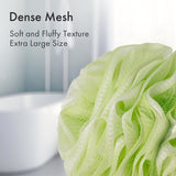Dense, soft mesh on the Charcoal Exfoliating Loofah Sponges, Set of 4 creating a rich lather.