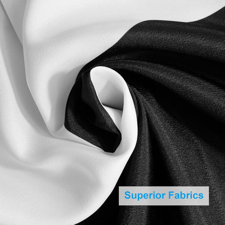 AmazerBath Striped Shower Curtain and Liner, 2-in-1 in Black, product gallery view highlighting the design and finish.