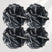 AmazerBath Colorful Bath Loofah Sponges, Set of 4 in Black, main product image showing the selected variant.