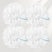 AmazerBath Colorful Bath Loofah Sponges, Set of 4 in White, main product image showing the selected variant.