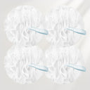 AmazerBath Colorful Bath Loofah Sponges, Set of 4 in White, main product image showing the selected variant.