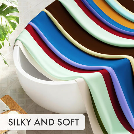 AmazerBath Color Block Striped Shower Curtain with 12 Rings in Colorful, product gallery view highlighting the design and ...