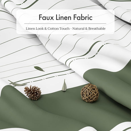 AmazerBath Boho Farmhouse Shower Curtain with Tassels in Sage Green, product gallery view highlighting the design and finish.
