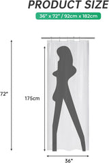 AmazerBath heavy duty 8G PEVA shower curtain liner in Clear, 36"W x 72"L, shown as a waterproof weighted liner.