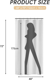 AmazerBath heavy duty 8G PEVA shower curtain liner in White, 48"W x 72"L, shown as a waterproof weighted liner.