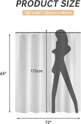 AmazerBath heavy duty 8G PEVA shower curtain liner in White, 72"W x 65"L, shown as a waterproof weighted liner.