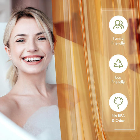 AmazerBath Amber lightweight PEVA shower curtain liner