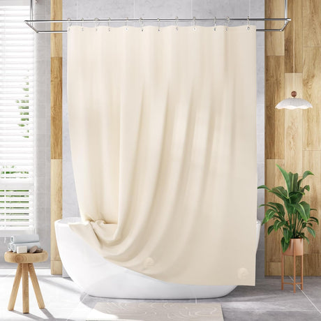 AmazerBath Beige lightweight PEVA shower curtain liner