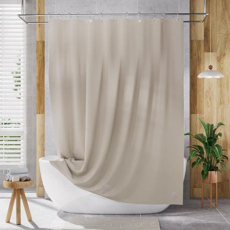 AmazerBath Khaki lightweight PEVA shower curtain liner