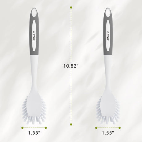 AmazerBath Grey-Grey long-handle kitchen dish brushes, product gallery image showing design details and features.