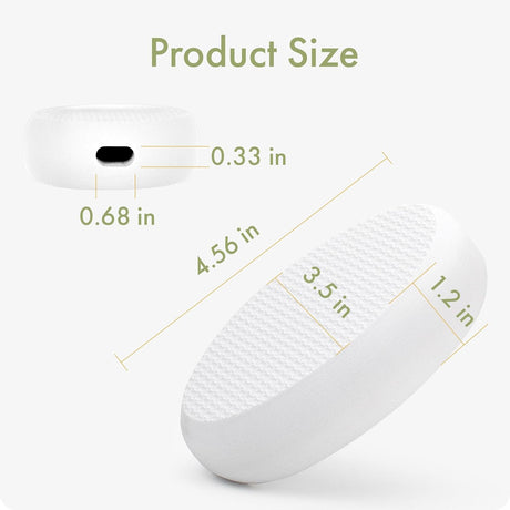 AmazerBath white replacement lotion applicator pad with a 4.56-inch oval surface and connector slot.