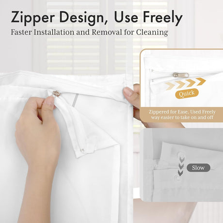 AmazerBath Hookless Boho Shower Curtain with Detachable Liner in Grey, product detail image.