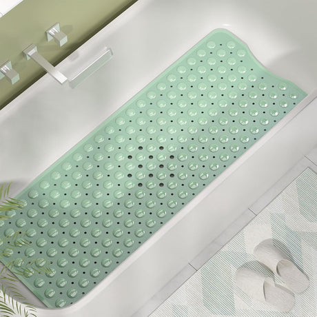 AmazerBath Mint Green non-slip bathtub mat in a bathtub