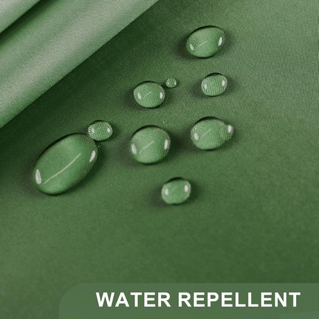 AmazerBath Ombre Shower Curtain with 12 Rings in Green, product detail image highlighting the design and key features.