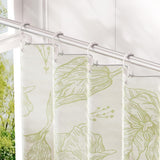 AmazerBath White plastic double shower curtain hooks, set of 12, product detail view.