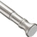 AmazerBath Nickel segmented spring tension rod close-up showing the smooth metal finish and non-slip end cap.