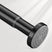 AmazerBath black segmented spring tension shower curtain rod installed in a bathroom for secure, tool-free support.