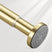 AmazerBath gold segmented spring tension shower curtain rod installed in a bathroom for secure, tool-free support.