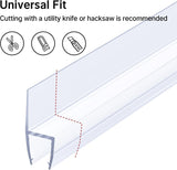 AmazerBath clear side shower door seal with a cut-to-fit profile for customized glass door installation.